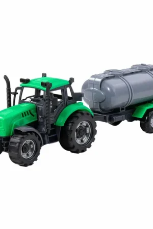 Populair Cavallino Tractor met Tankwagen Groen, Schaal 1:32