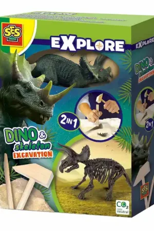 Beperkte Voorraad SES Explore Dino en Skelet Opgraven 2in1 - Triceratops