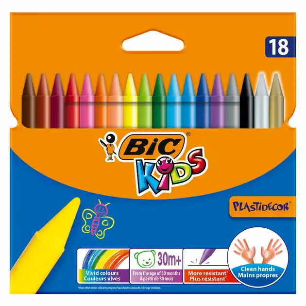 BIC Kids Plastidecor Kleurkrijt, 18st. Voordeelprijs