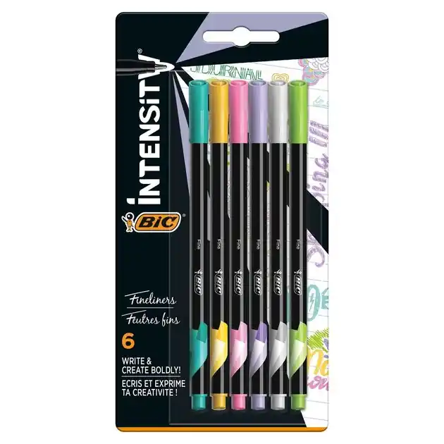 Tijdelijk Beschikbaar BIC Intensity Fineliners Pastel, 6st.