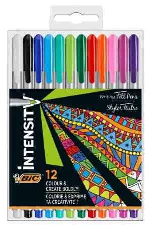 BIC Intensity Fineliners Pastel, 12st. Voordeelprijs