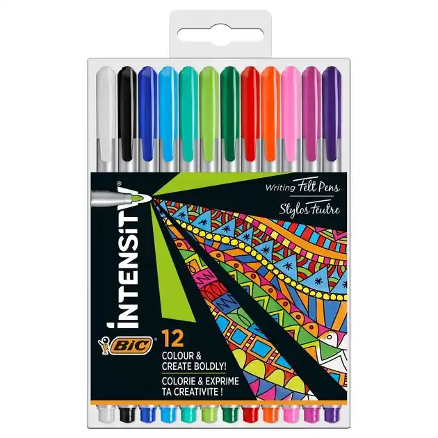 BIC Intensity Fineliners Pastel, 12st. Voordeelprijs