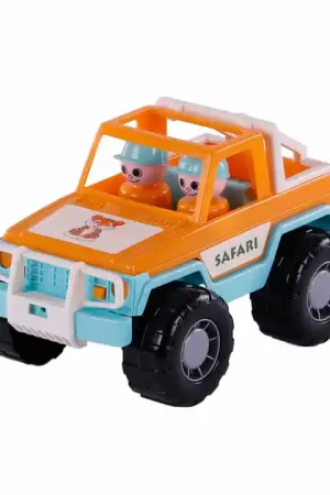 Speciale Aanbieding Cavallino Jeep Oranje met 2 Speelfiguren