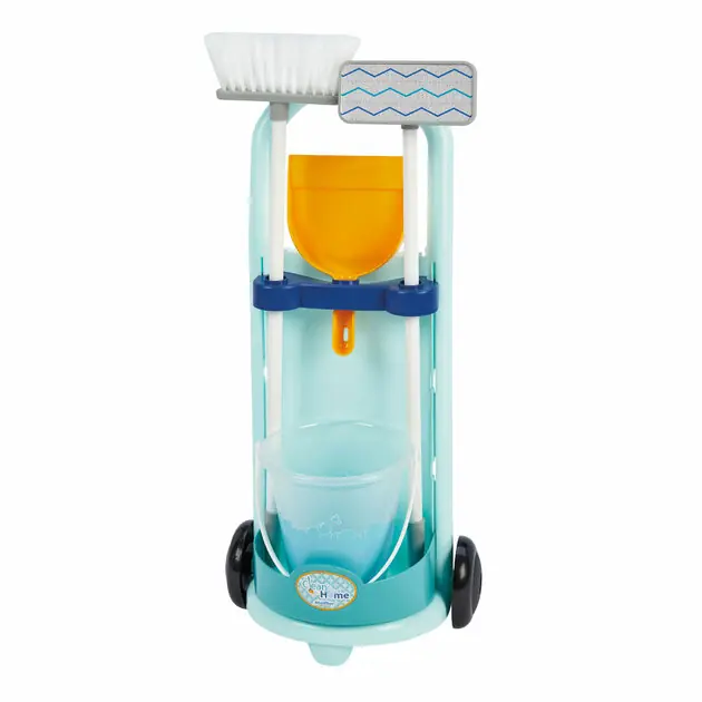 Ecoiffier Schoonmaak Trolley Blauw - 5dlg. Nu Kopen