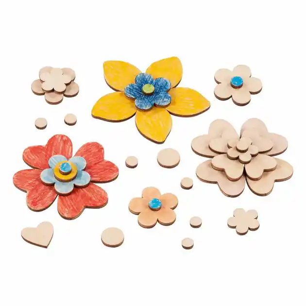 Betrouwbaar Goki Houten Knutsel Bloemen, 75dlg.