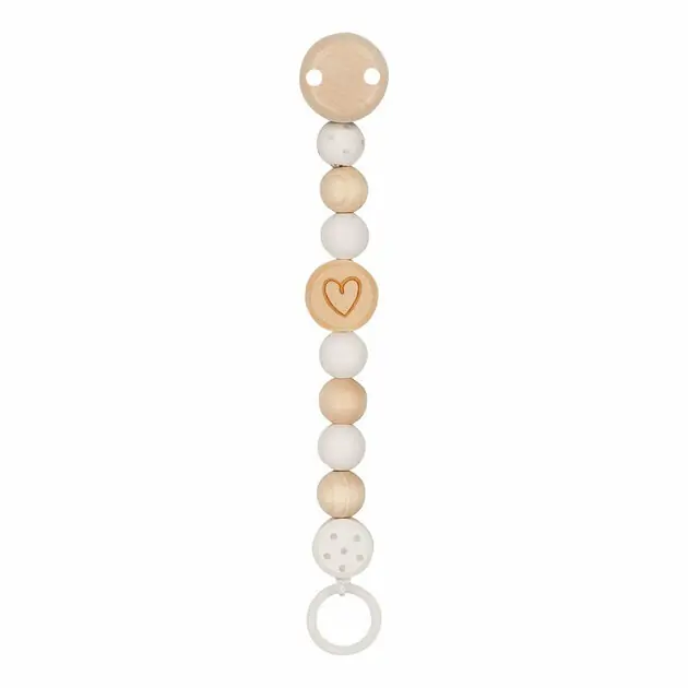 Goki Houten Fopspeenketting Hart Direct Verzonden