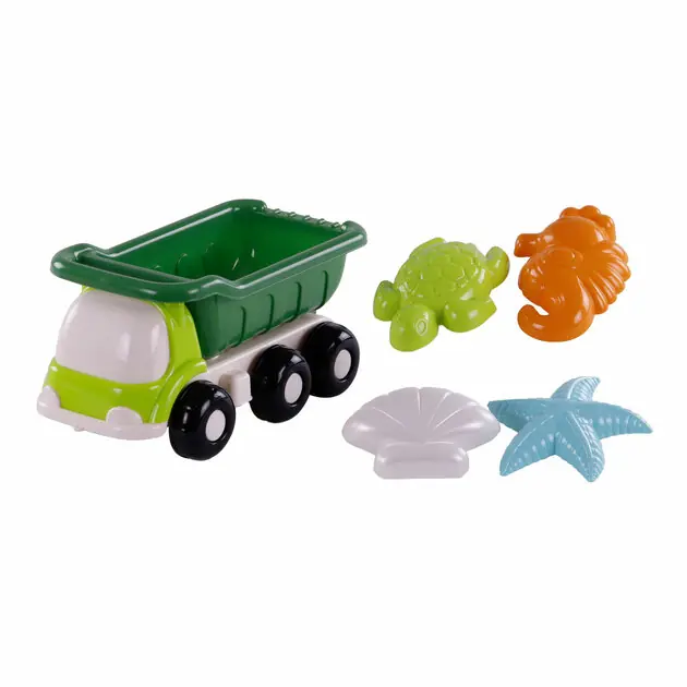 Cavallino Strand Kiepwagen met 4 Zandvormen Groen Hete Deal