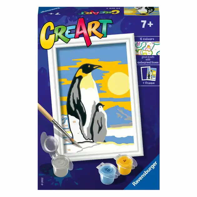 Exclusieve Aanbieding Ravensburger CreArt Schilderen op Nummer - Pinguïn Familie