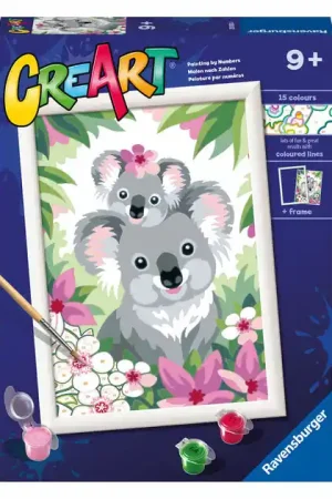 Aanbieding Ravensburger CreArt Schilderen op Nummer - Koala Schatjes