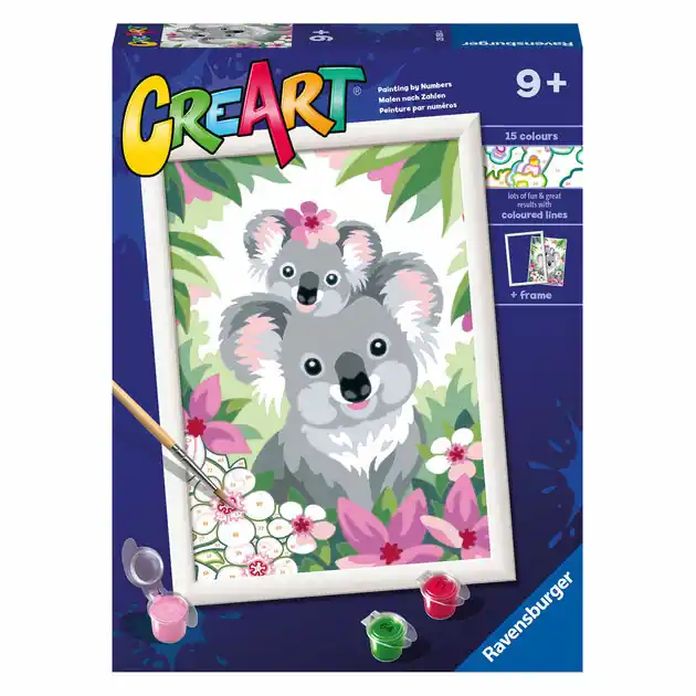 Aanbieding Ravensburger CreArt Schilderen op Nummer - Koala Schatjes
