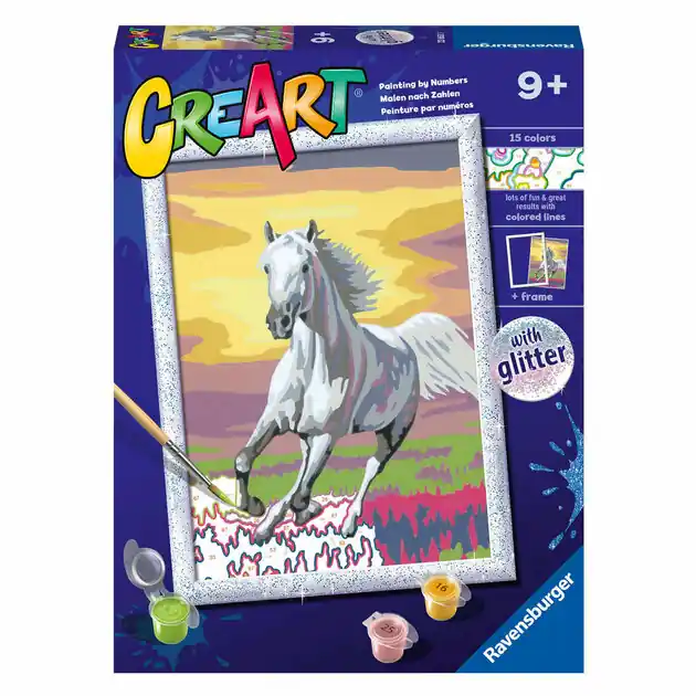 Ravensburger CreArt Schilderen op Nummer - Paard Bij Zonsondergang Premium