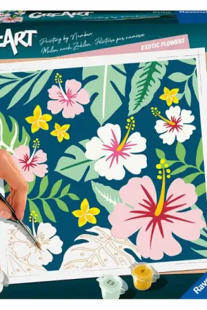 Alleen Vandaag Ravensburger CreArt Schilderen op Nummer - Exotische Bloemen