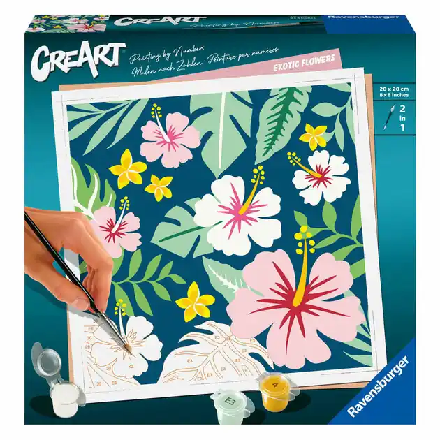 Alleen Vandaag Ravensburger CreArt Schilderen op Nummer - Exotische Bloemen