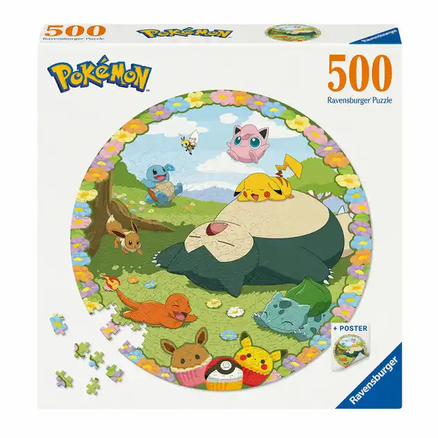 Ravensburger Legpuzzel Rond Pokémon, 500st. Gereduceerde Prijs