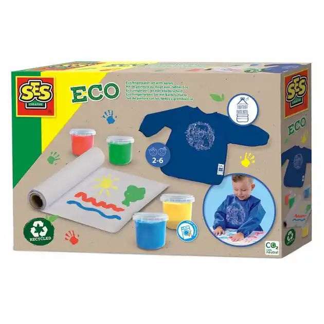 SES ECO Vingerverf Set met Kliederschort Koopje