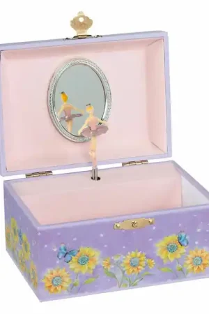 Goki Muziekdoos Ballerina Bloemen Paars Seizoensaanbieding