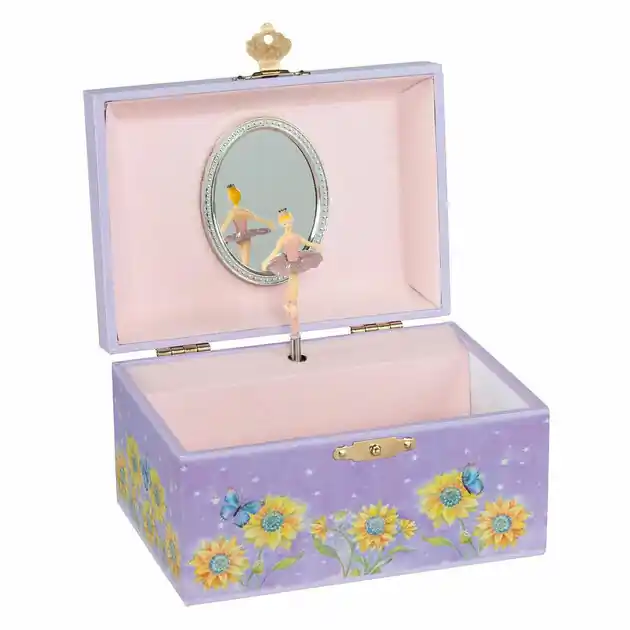 Goki Muziekdoos Ballerina Bloemen Paars Seizoensaanbieding