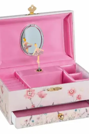 Goki Muziekdoos Ballerina Bloemen Roze Flitsaanbieding