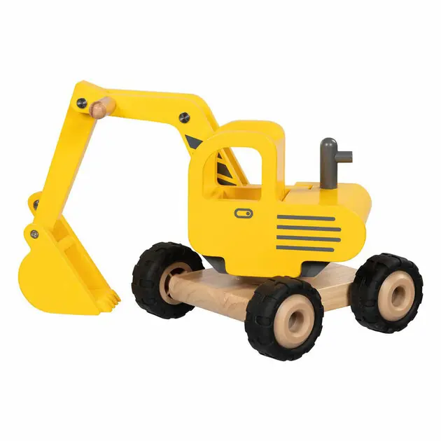 Goki Houten Graafmachine Geel Weekendaanbieding