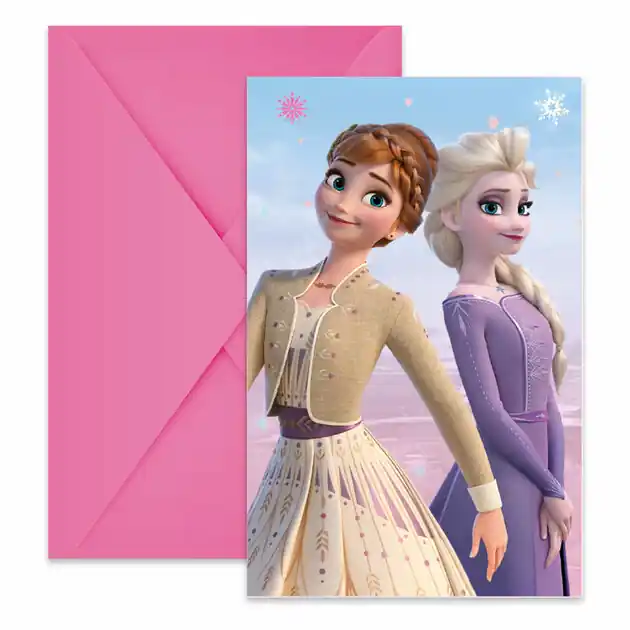 Express Levering Uitnodigingen en Enveloppen FSC Frozen 2 Wind Spirit, 6st.
