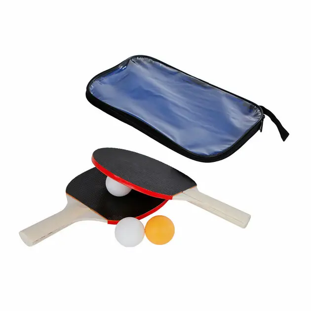 Nieuw Tafeltennisset 2 Bats en 3 ballen in Tas, 6dlg.