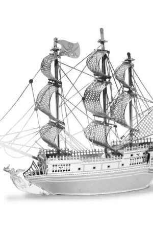 Betaalbaar Metal Earth Pirate Ship Black Pearl Zilver Editie