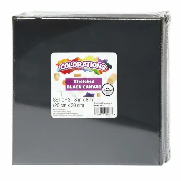 Canvas Zwart 20x20cm, 3st. Must-Have