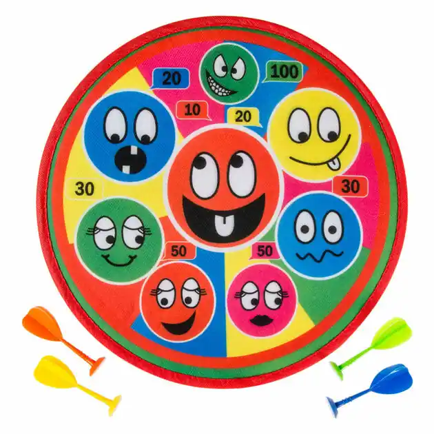 Populair Dartspel Lachende Gezichten