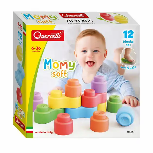 Actieprijs Quercetti Momy Soft Bouwblokken, 12dlg.