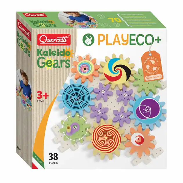 Veilige Betaling Quercetti Kaleido Gears Play Eco Tandwielenset, 38dlg.