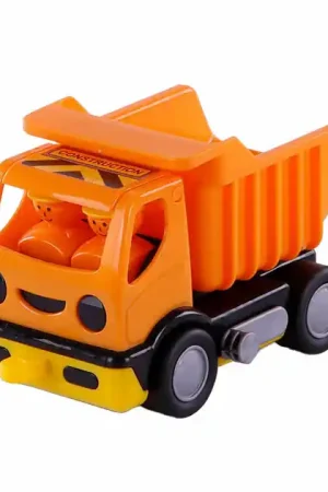 Cavallino Mijn Eerste Kiepvrachtwagen Oranje, 19cm Hoge Kwaliteit