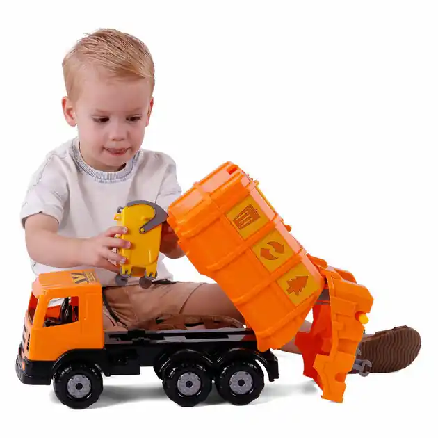 Cavallino XL Vuilniswagen Oranje, 42cm Direct Beschikbaar