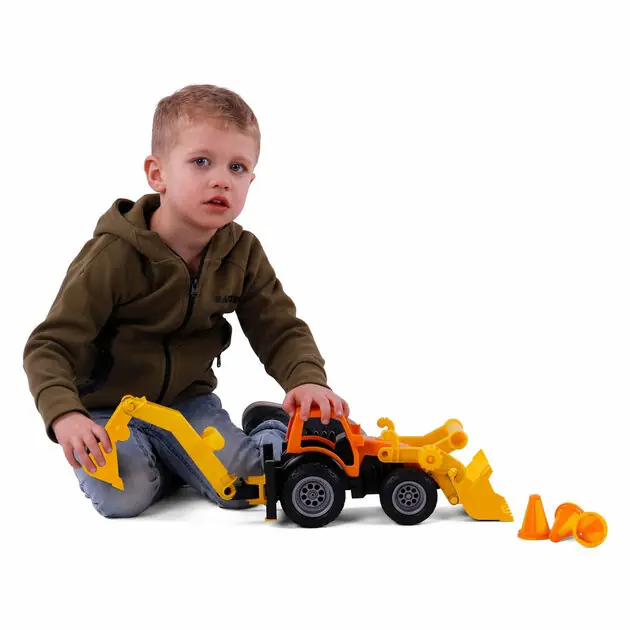 Hete Deal Cavallino Grip Graafmachine Tractor met Rubberbanden, 38,5cm
