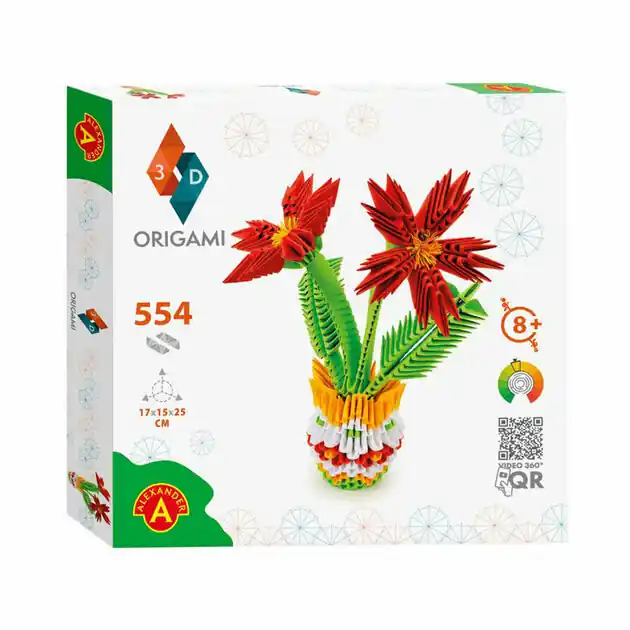 ORIGAMI 3D - Bloemenvaas, 554dlg. Nieuw