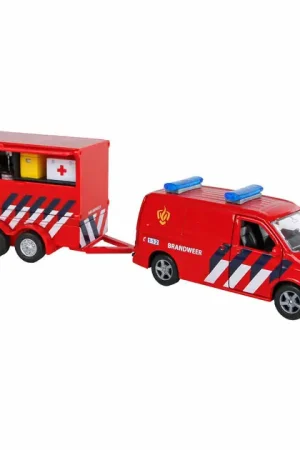 Favoriet Kids Globe VW Transporter Brandweer met Aanhangwagen