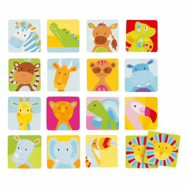 Koop Vandaag Goki Houten Memospel Safari, 32dlg.