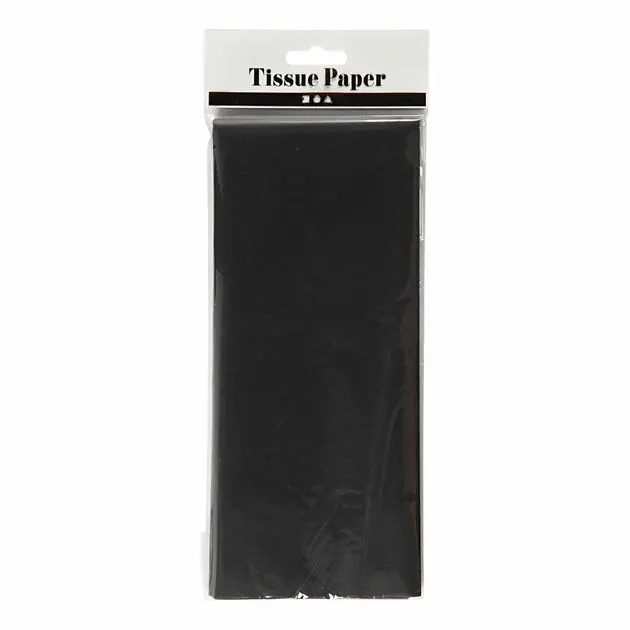 Tissuepapier Zwart 10 Vellen 14 gr, 50x70cm Snelle Levering
