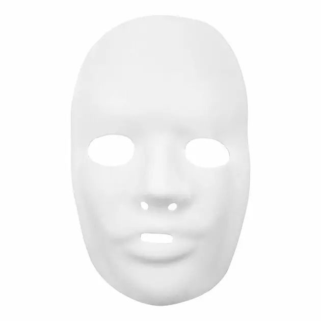 Kunststof Masker Wit, 24x25,5cm Alleen Vandaag