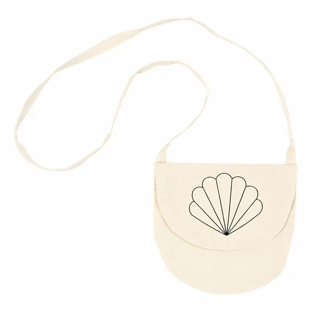 Premium Schoudertas Katoen Oesterschelp, 15x14cm