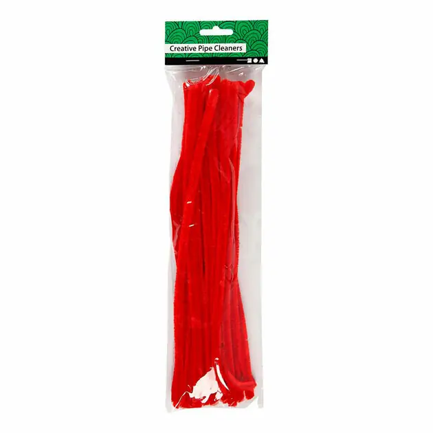 Speciale Aanbieding Chenilledraad Rood 30cm, 25st.