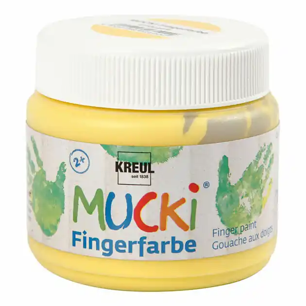Mucki Vingerverf Geel, 150ml Koopje