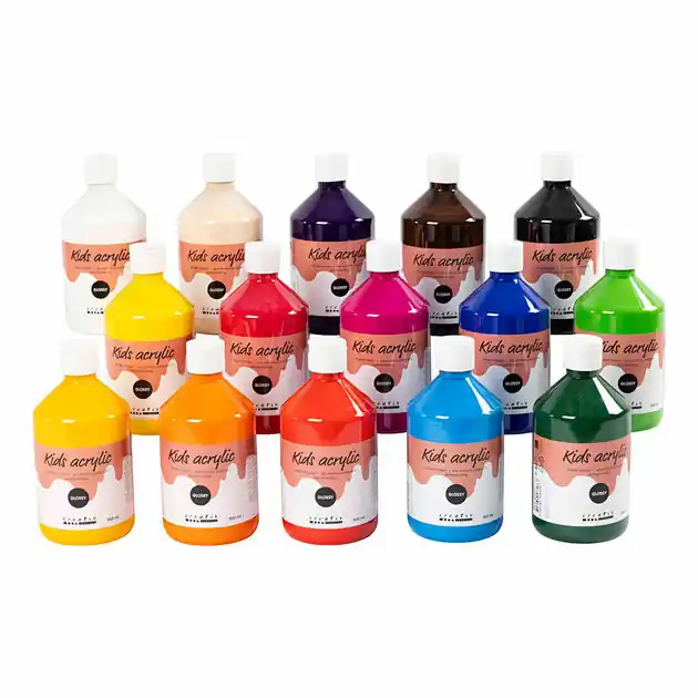 Superprijs Acyrlverf Glossy Kleur Semi-transparant, 15x500ml