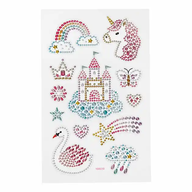 Weekendaanbieding Diamant Stickers Eenhoorn, 1 Vel