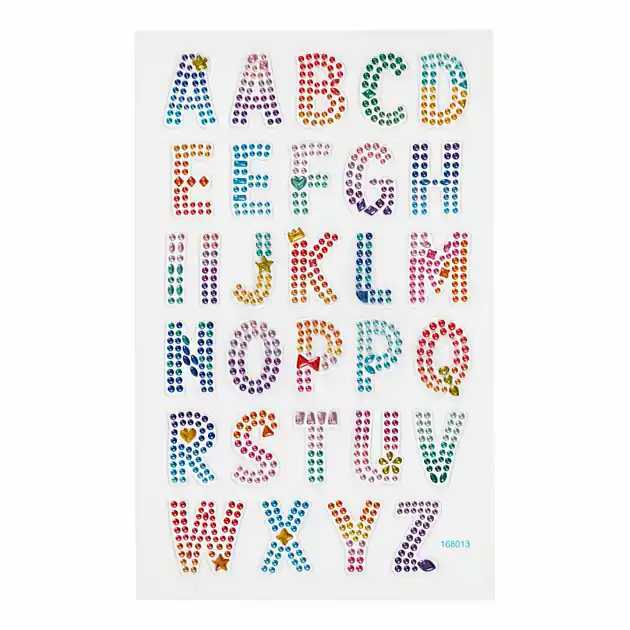 Aanbieding Diamant Stickers Alfabet, 1 Vel