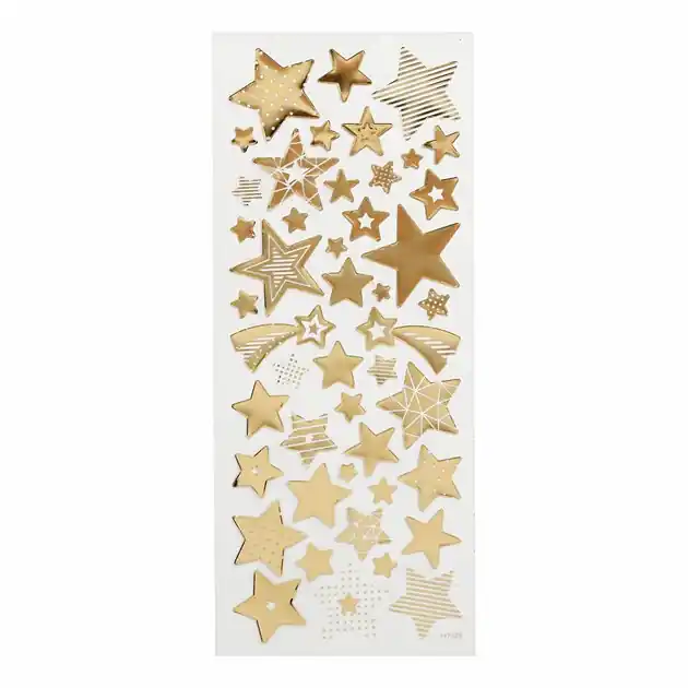Stickers Goud Sterren, 1 Vel Gereduceerde Prijs