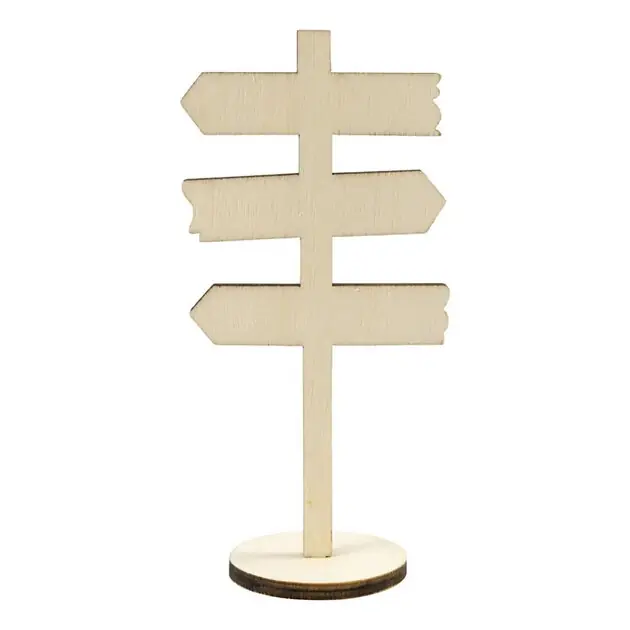 Merkproduct Houten Bord Pijlen op Voet, 12cm