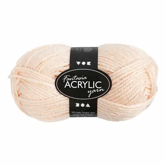 Fantasia Acrylgaren Licht Beige, 80m Seizoensaanbieding