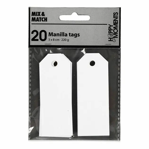 Alleen Vandaag Manilla Labels Wit , 20st.