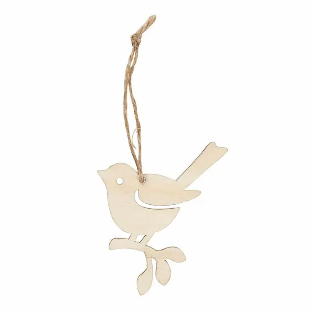 Superprijs Houten Hanger Vogel, Set van 5
