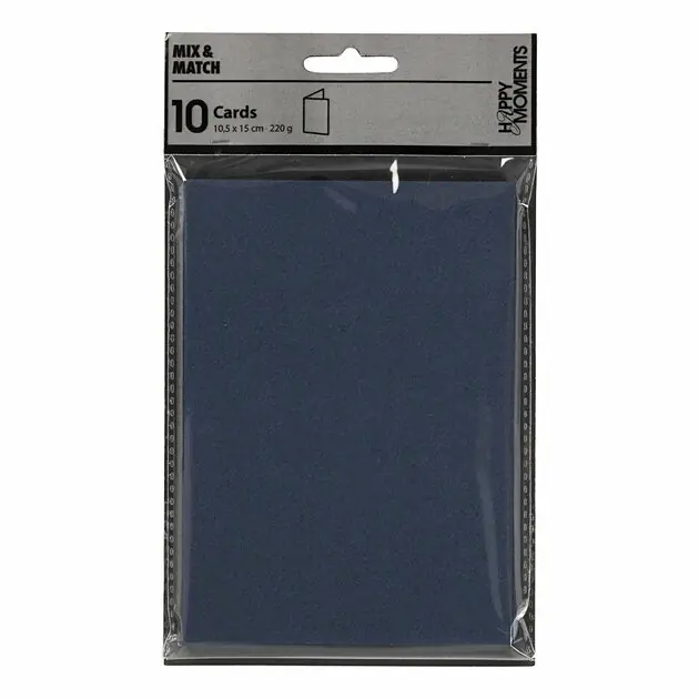 Direct Verzonden Kaarten Blauw 10,5x15cm, 10st.